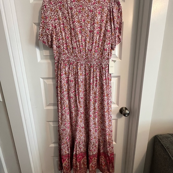 Bohme Floral Red and Pink Maxi Dress - Picture 4 of 4